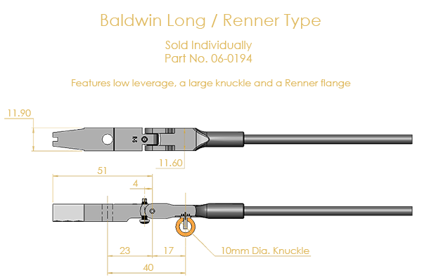 Renner Type / Baldwin Long Shank, ea., Flex 1