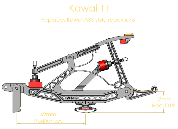 Kawai T1 Repetition Set (heels attached)